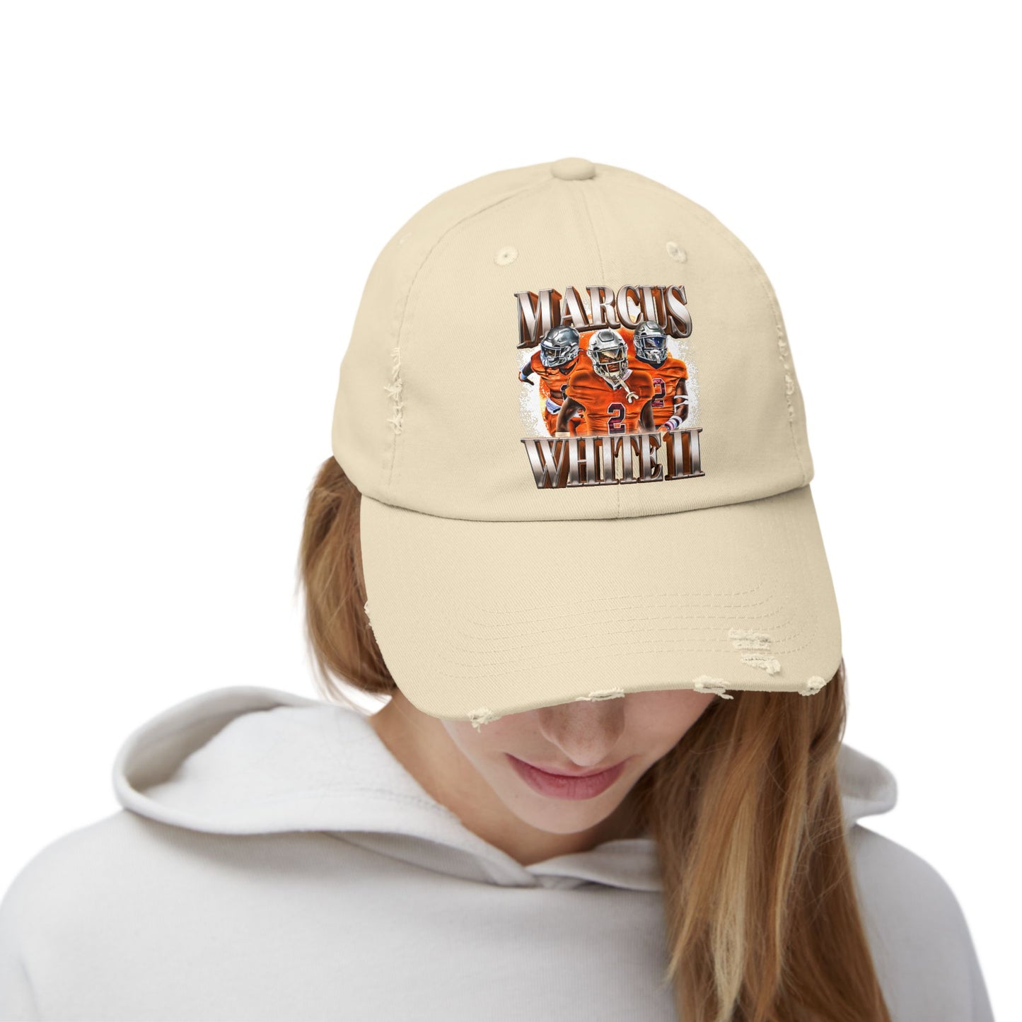 Marcus White II Distressed Hat