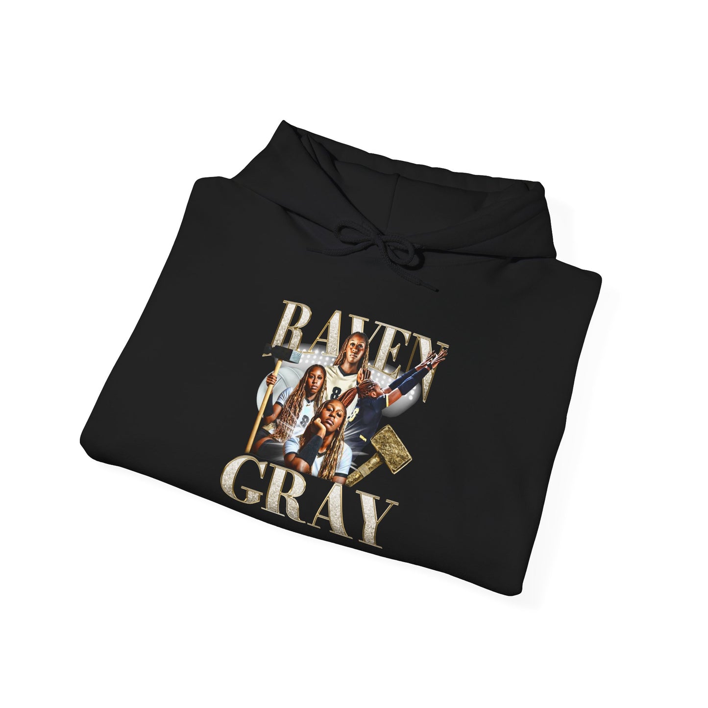 Raven Gray Hooded Sweatshirt