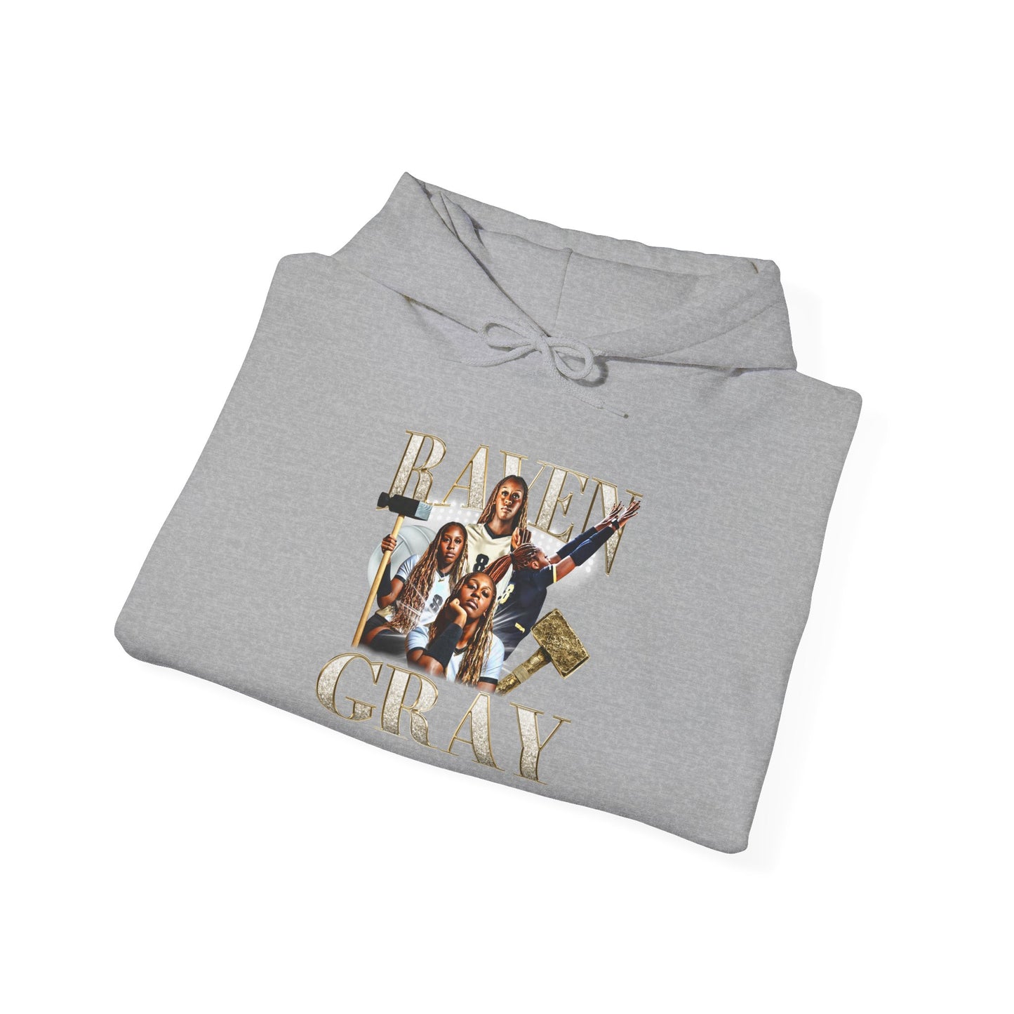 Raven Gray Hooded Sweatshirt