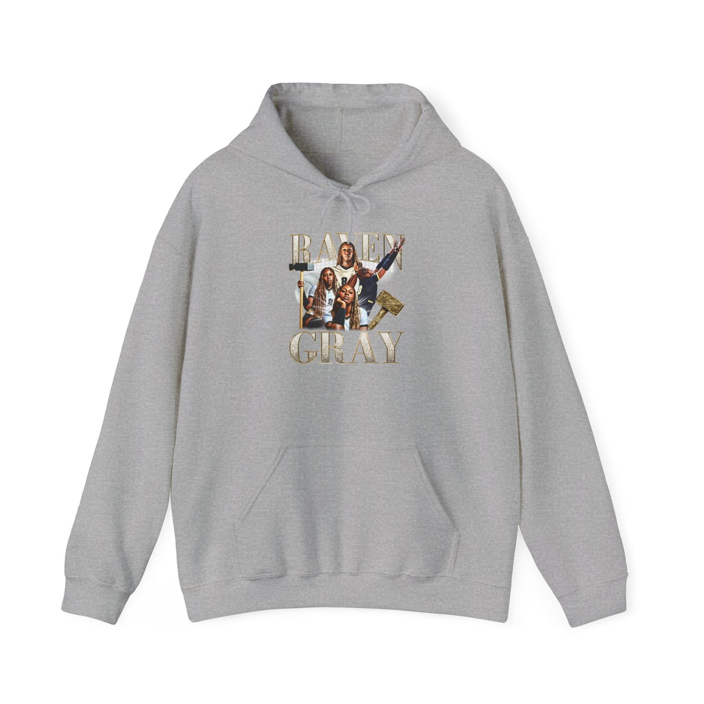 Raven Gray Hooded Sweatshirt