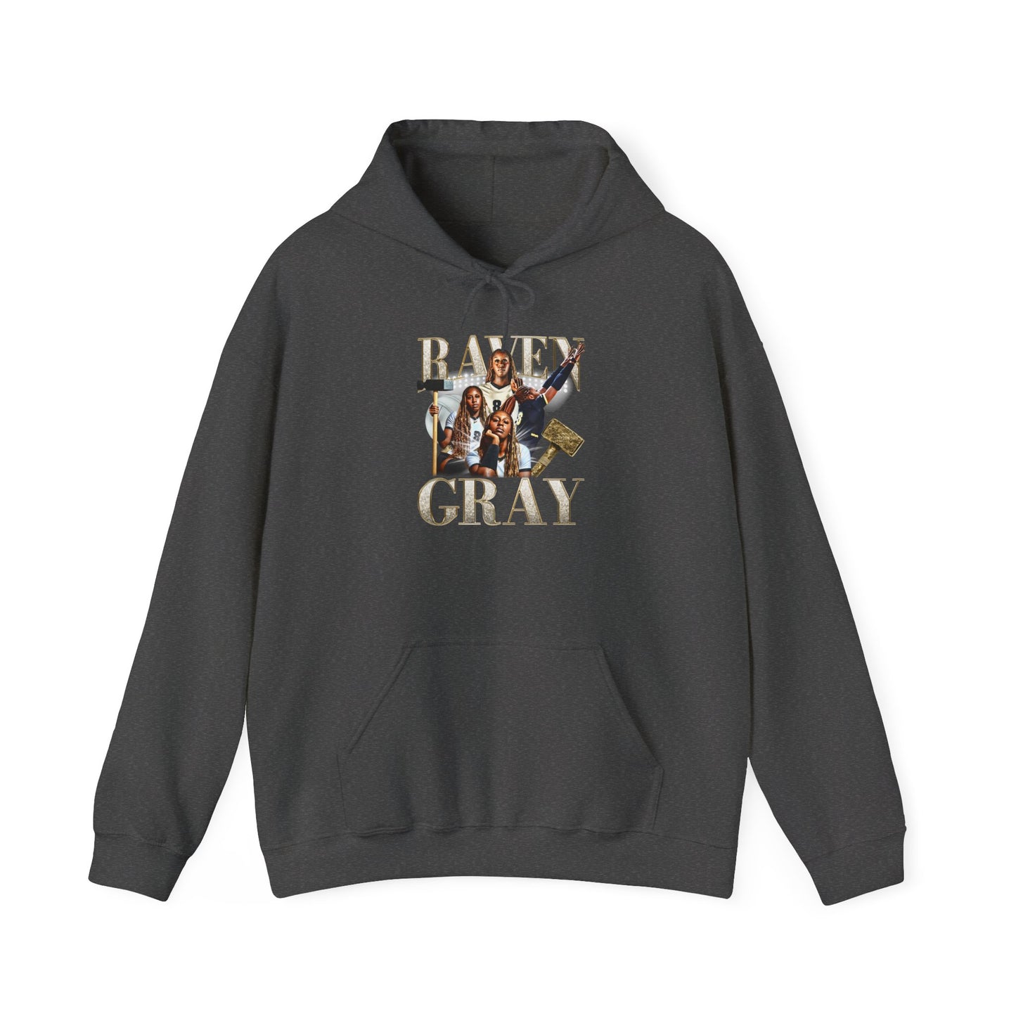 Raven Gray Hooded Sweatshirt