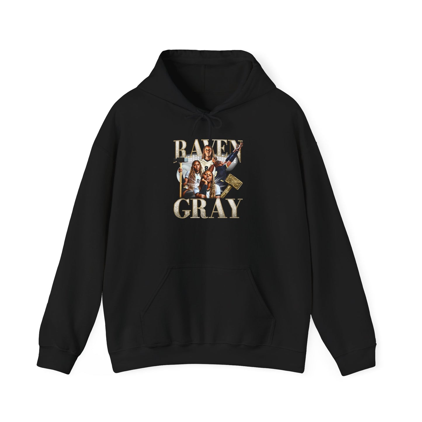 Raven Gray Hooded Sweatshirt